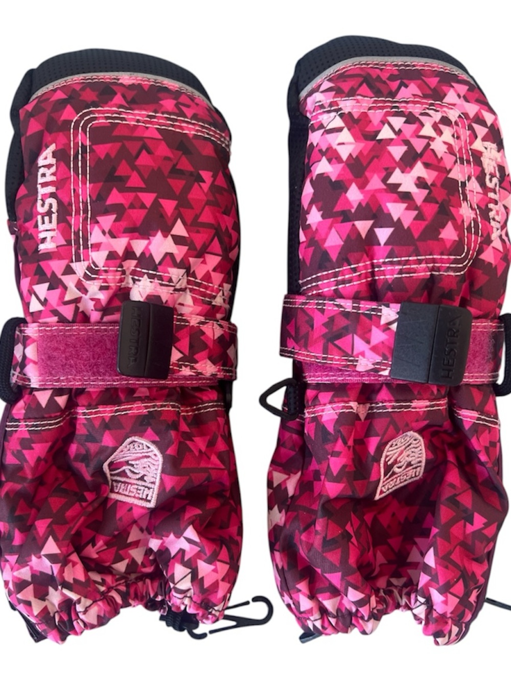 Hestra Pink Multi-Pattern Ski Mittens
